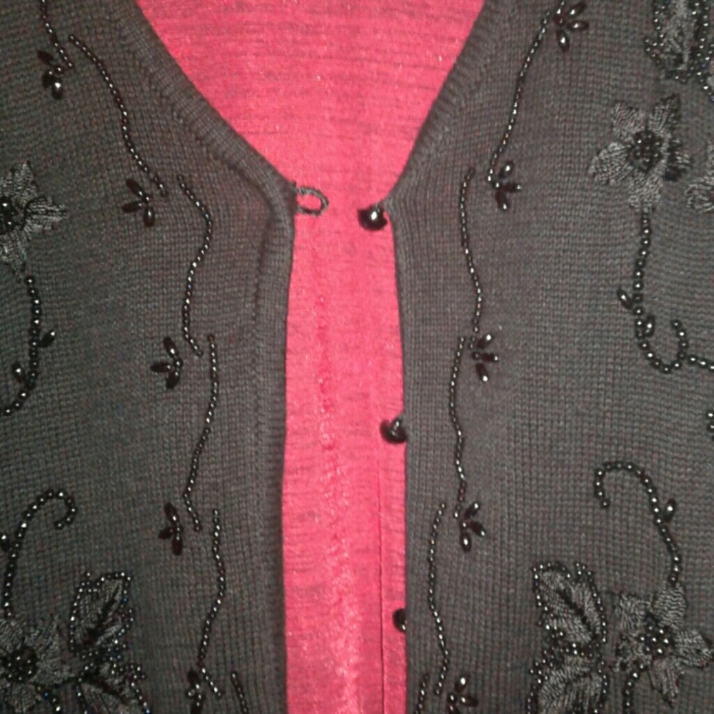 Black, Beaded Vest